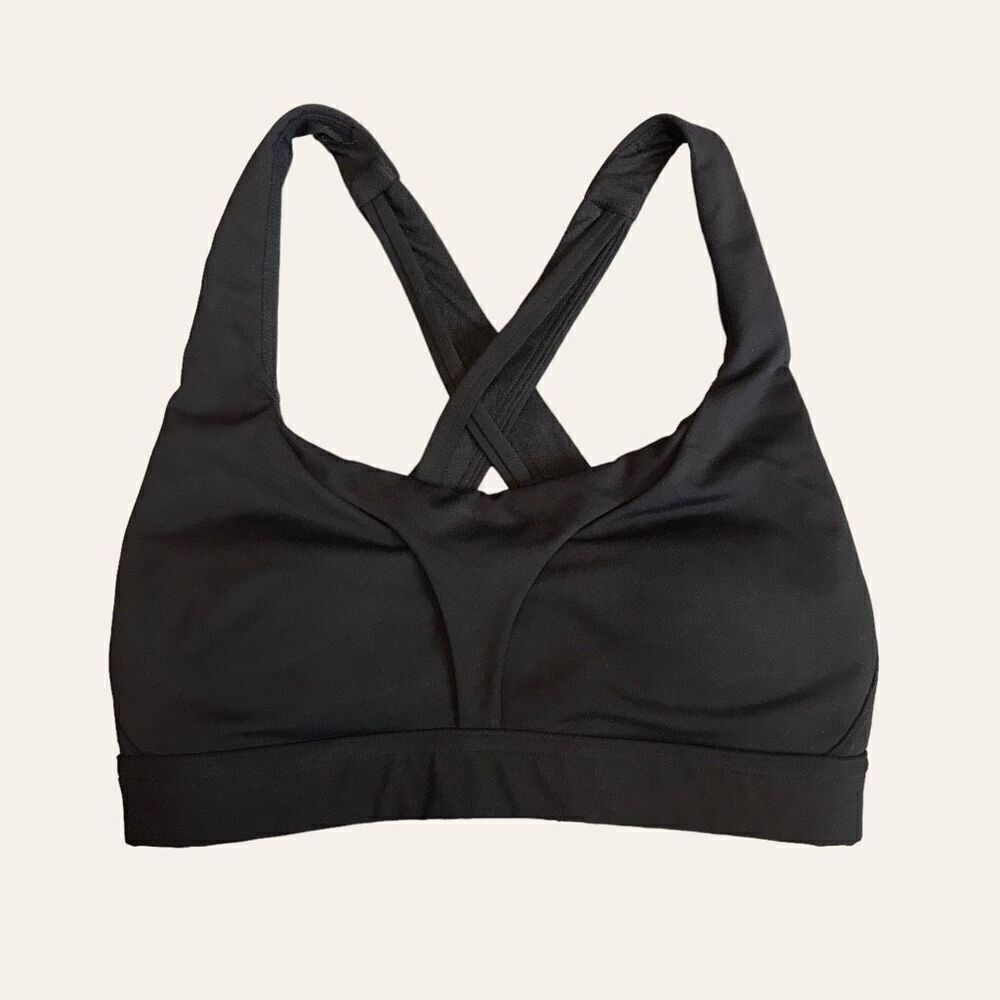 Lululemon Stash it All Bra NWOT Women's 2 Black Sport‎ Yoga Run Athletic Paddeds